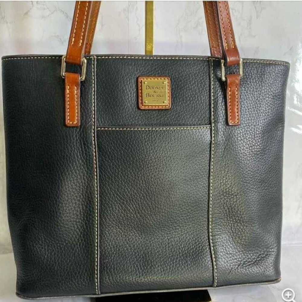 Dooney & Bourke Shoulder Bag Black Lexington Leather Black Purse Handbag Tote - Picture 3 of 10